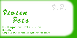 vivien pets business card